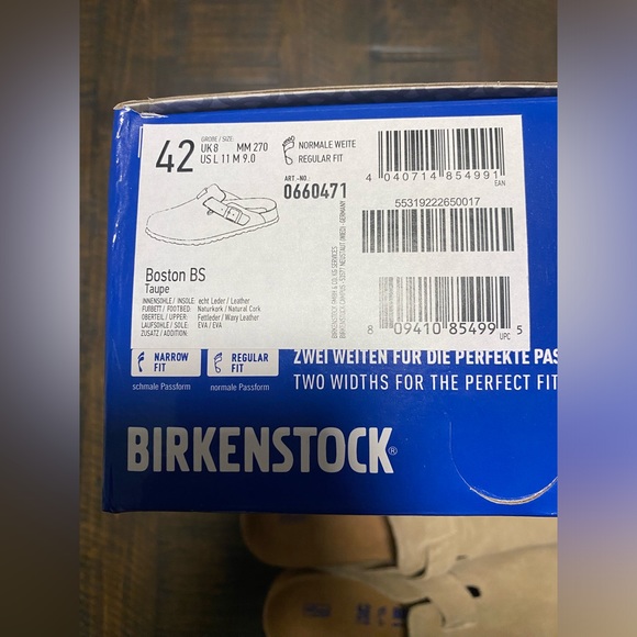 Boston Birkenstocks Taupe - Men’s US11/EU44 (42 shown in photos - not available) - Picture 8 of 8